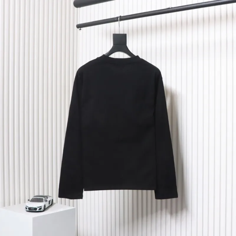 Calvin Klein CK Embroidered Print Long-Sleeved T-shirt Black