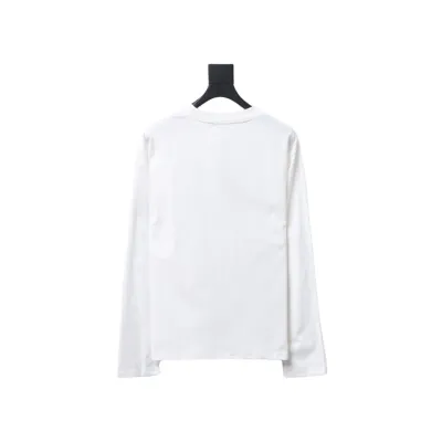Calvin Klein CK Embroidered Print Long-Sleeved T-shirt White 02