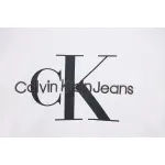 Calvin Klein CK Embroidered Print Long-Sleeved T-shirt White