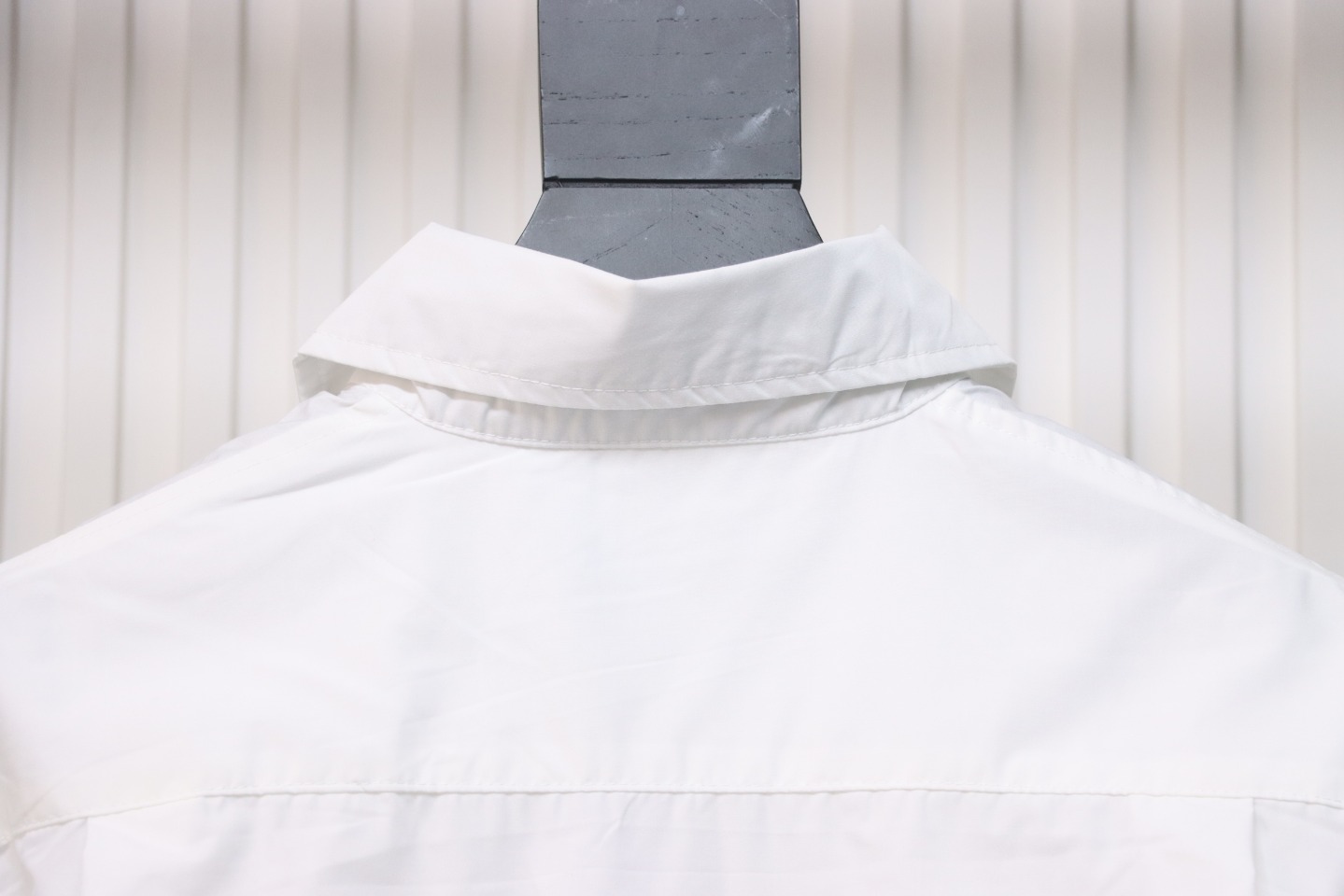 Calvin Klein Ck Fabric Label Pocket Casual Loose Long Sleeve Shirt White