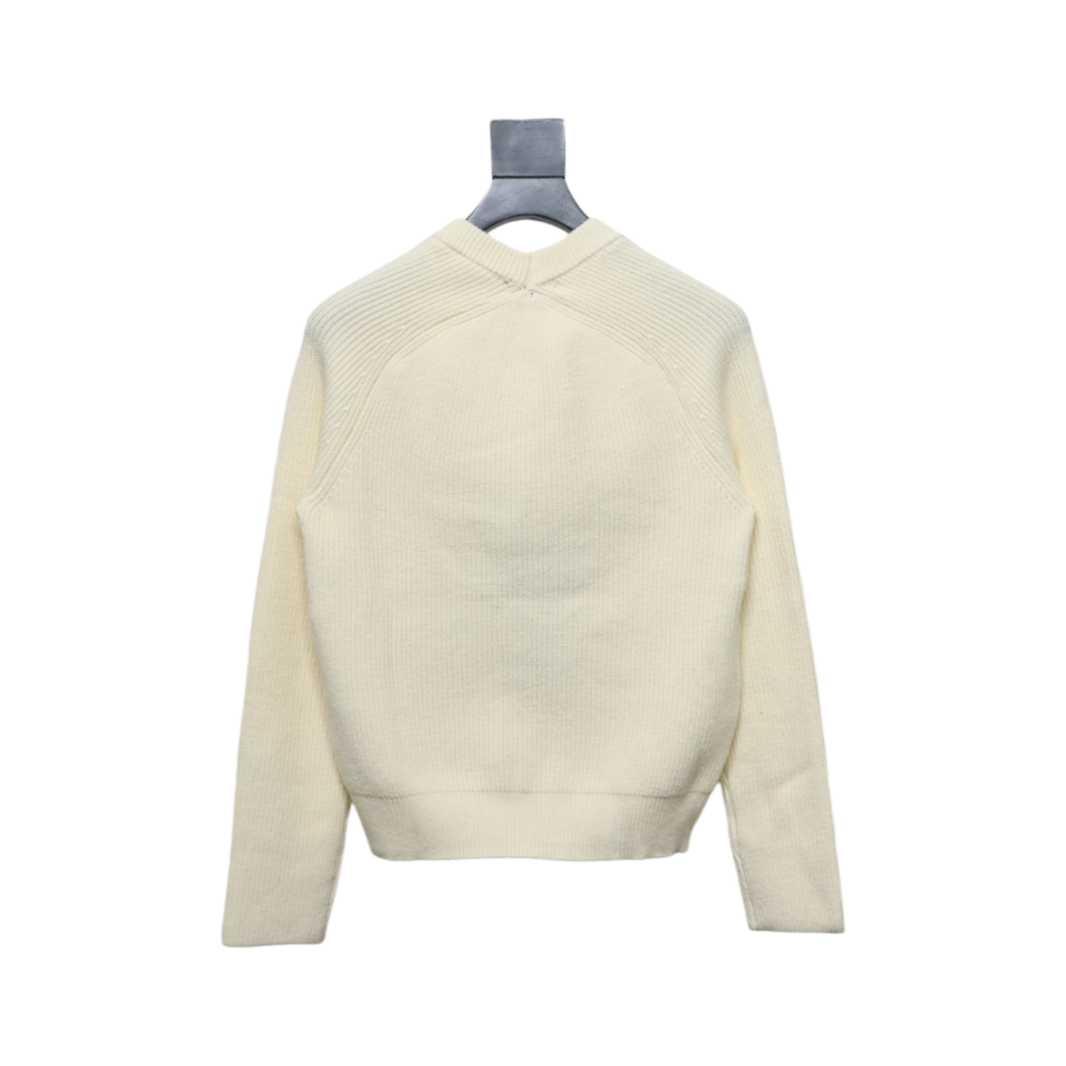 Calvin Klein CK Jacquard Knit Sweater Beige