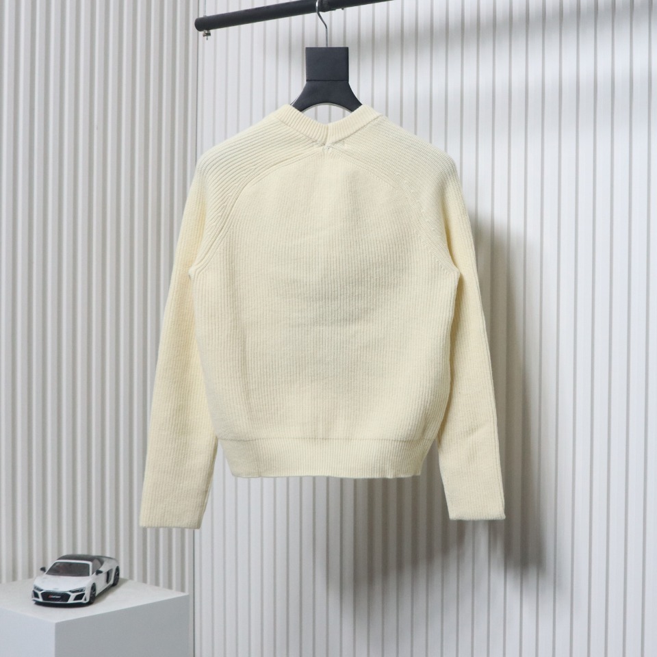 Calvin Klein CK Jacquard Knit Sweater Beige