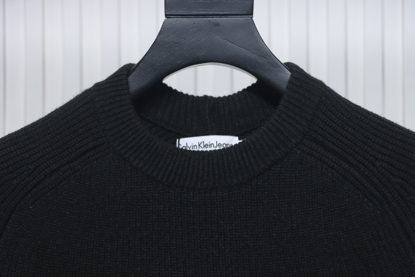 Calvin Klein CK Jacquard Knit Sweater Black
