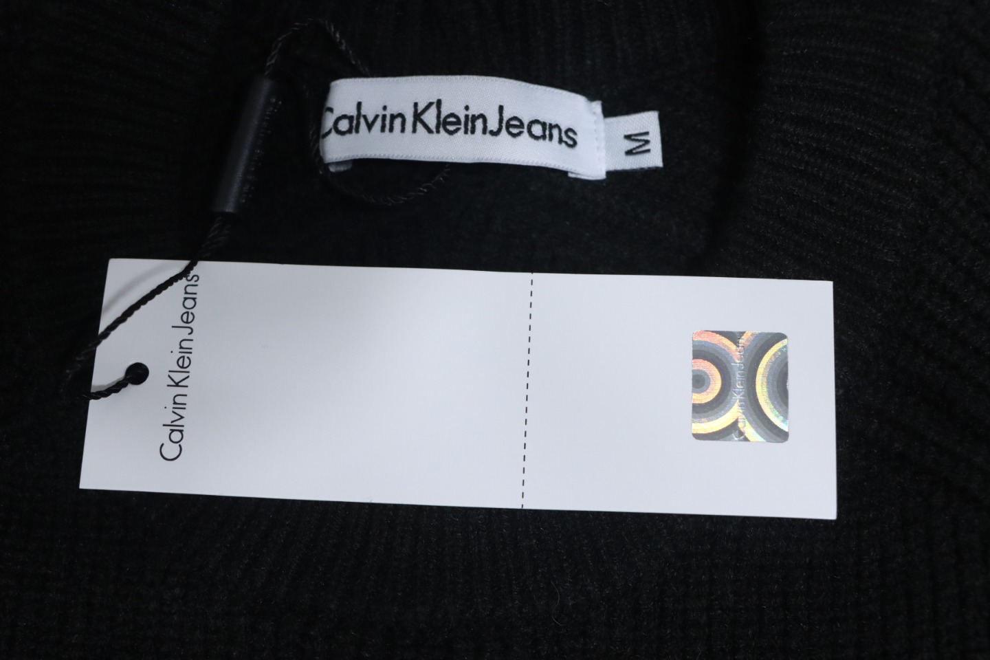 Calvin Klein CK Jacquard Knit Sweater Black