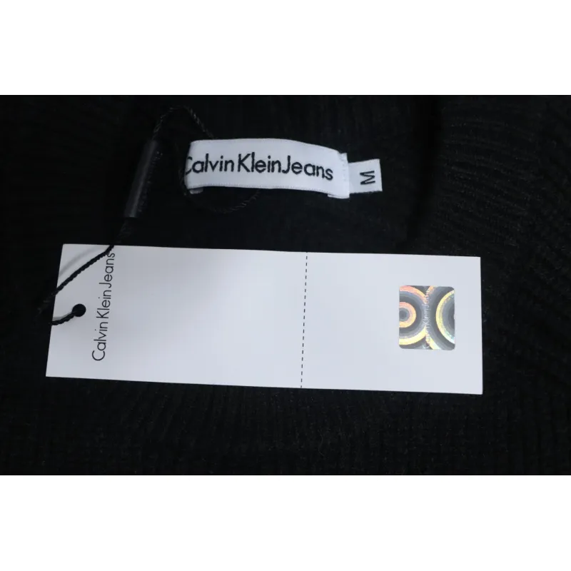 Calvin Klein CK Jacquard Knit Sweater Black