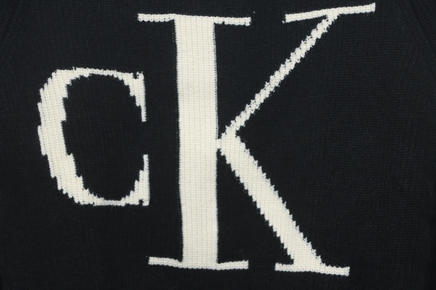 Calvin Klein CK Jacquard Knit Sweater Black