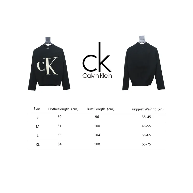 Calvin Klein CK Jacquard Knit Sweater Black