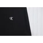 Calvin Klein CK Logo Embroidered Knitted Zip-Up Jacket Black