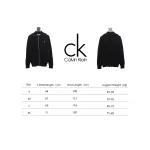 Calvin Klein CK Logo Embroidered Knitted Zip-Up Jacket Black