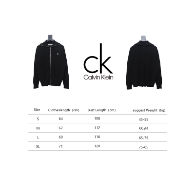 Calvin Klein CK Logo Embroidered Knitted Zip-Up Jacket Black 02