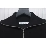 Calvin Klein CK Logo Embroidered Knitted Zip-Up Jacket Black