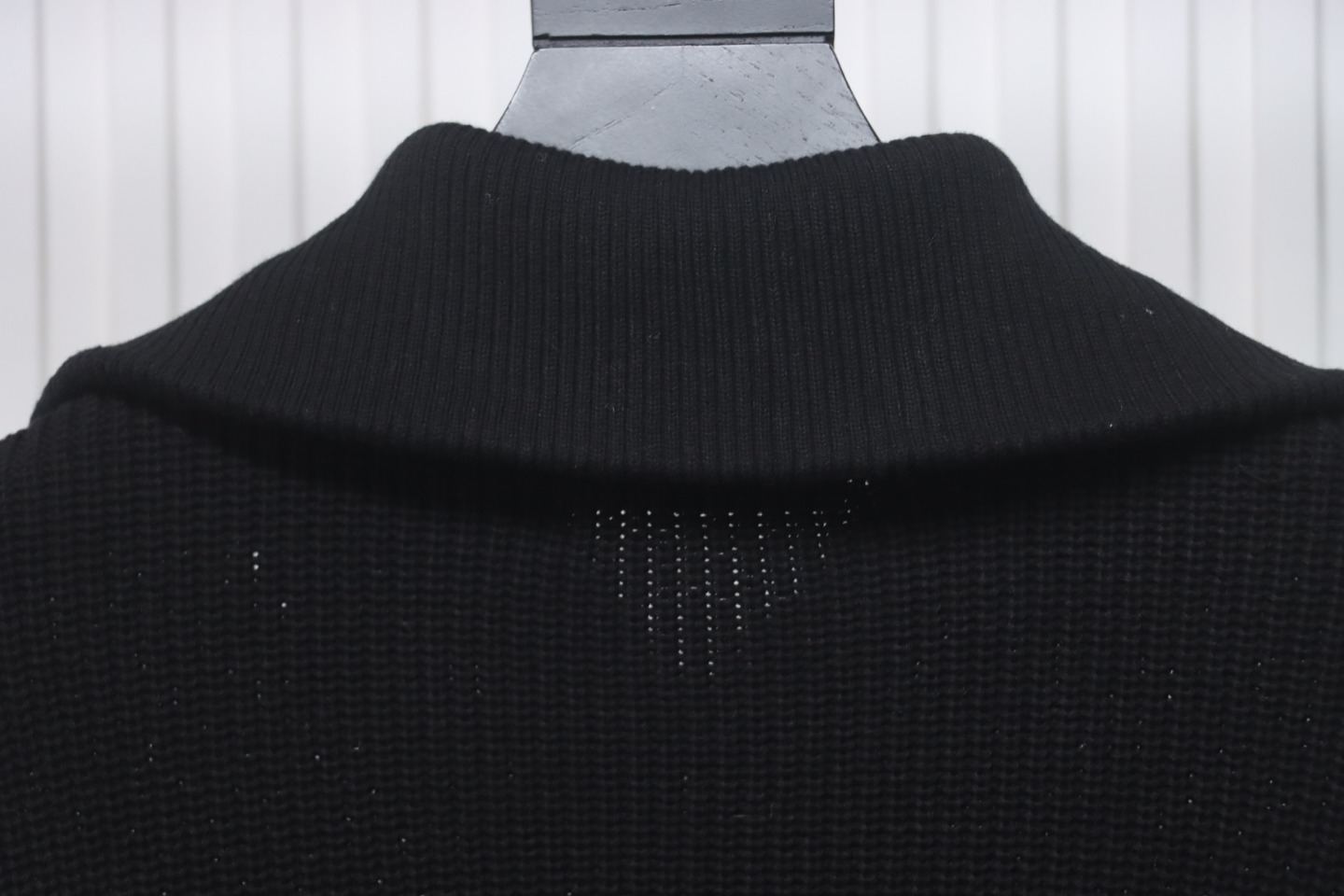 Calvin Klein CK Logo Embroidered Knitted Zip-Up Jacket Black