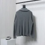 Calvin Klein CK Logo Embroidered Knitted Zip-Up Jacket Grey