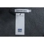 Calvin Klein CK Logo Embroidered Knitted Zip-Up Jacket Grey