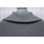 Calvin Klein CK Logo Embroidered Knitted Zip-Up Jacket Grey