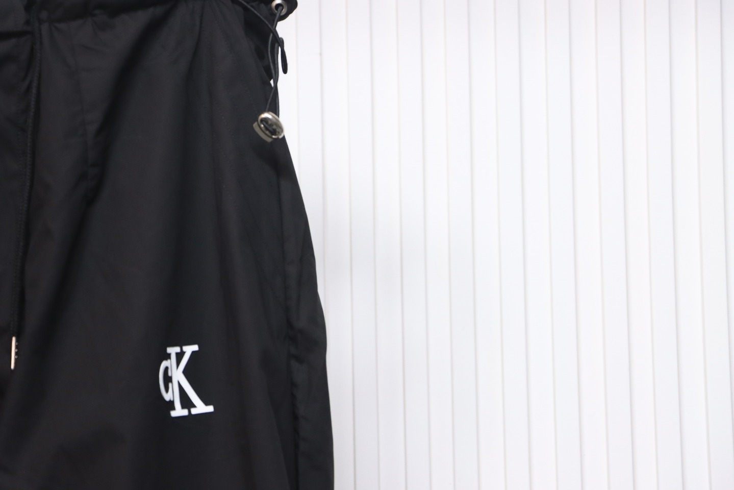 Calvin Klein Double Waist Woven Monogram Trousers Black