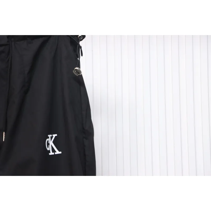 Calvin Klein Double Waist Woven Monogram Trousers Black