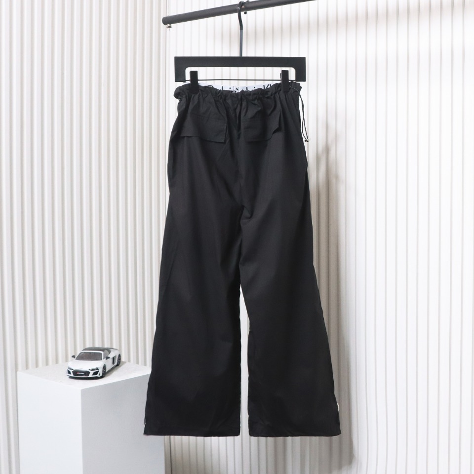Calvin Klein Double Waist Woven Monogram Trousers Black