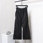 Calvin Klein Double Waist Woven Monogram Trousers Black