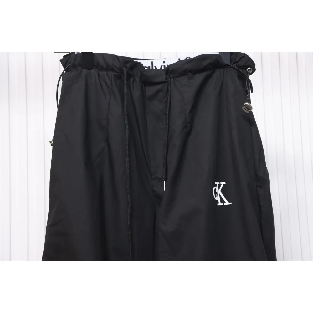 Calvin Klein Double Waist Woven Monogram Trousers Black