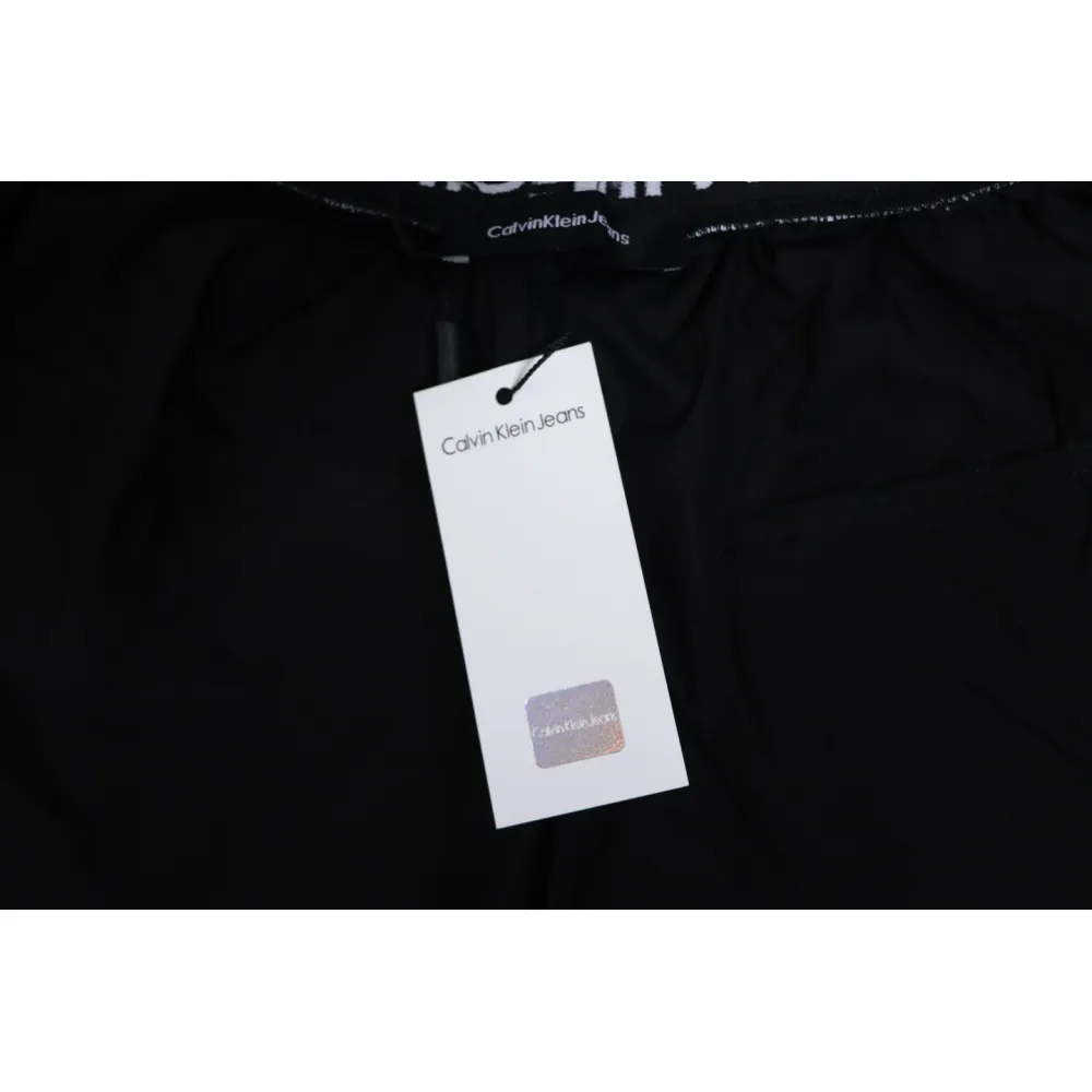 Calvin Klein Double Waist Woven Monogram Trousers Black
