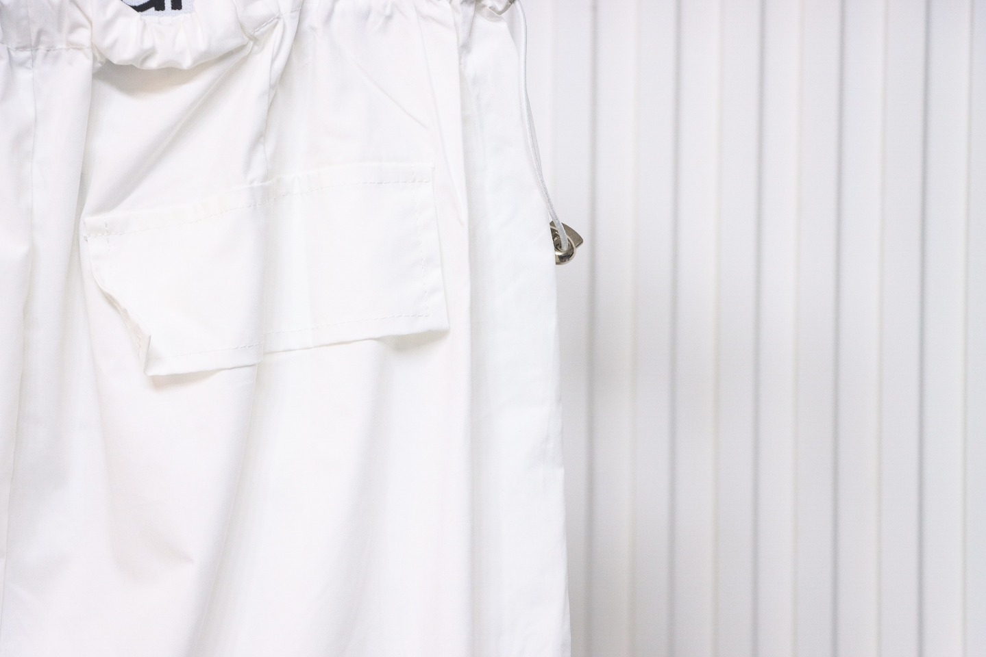 Calvin Klein Double Waist Woven Monogram Trousers White