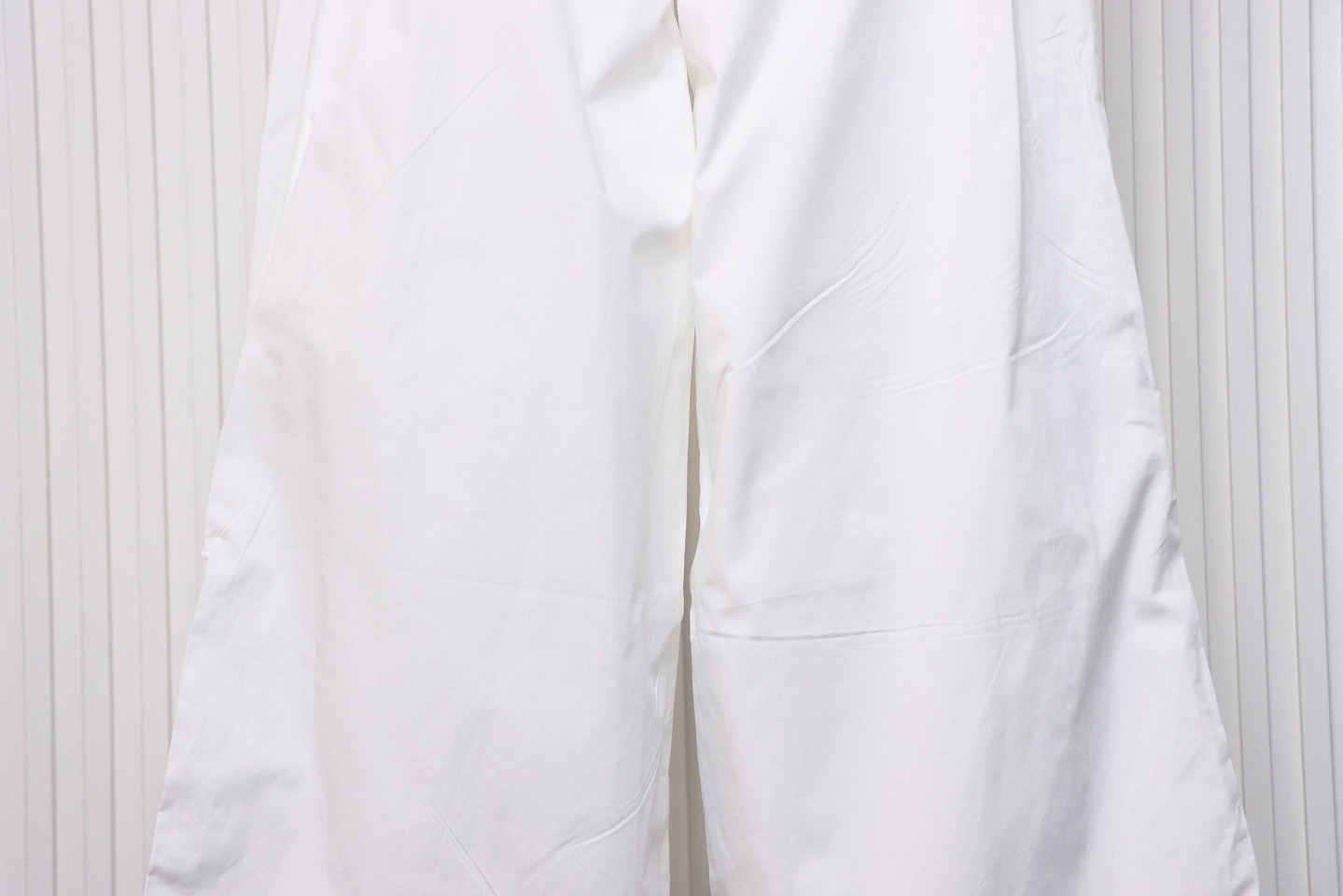 Calvin Klein Double Waist Woven Monogram Trousers White