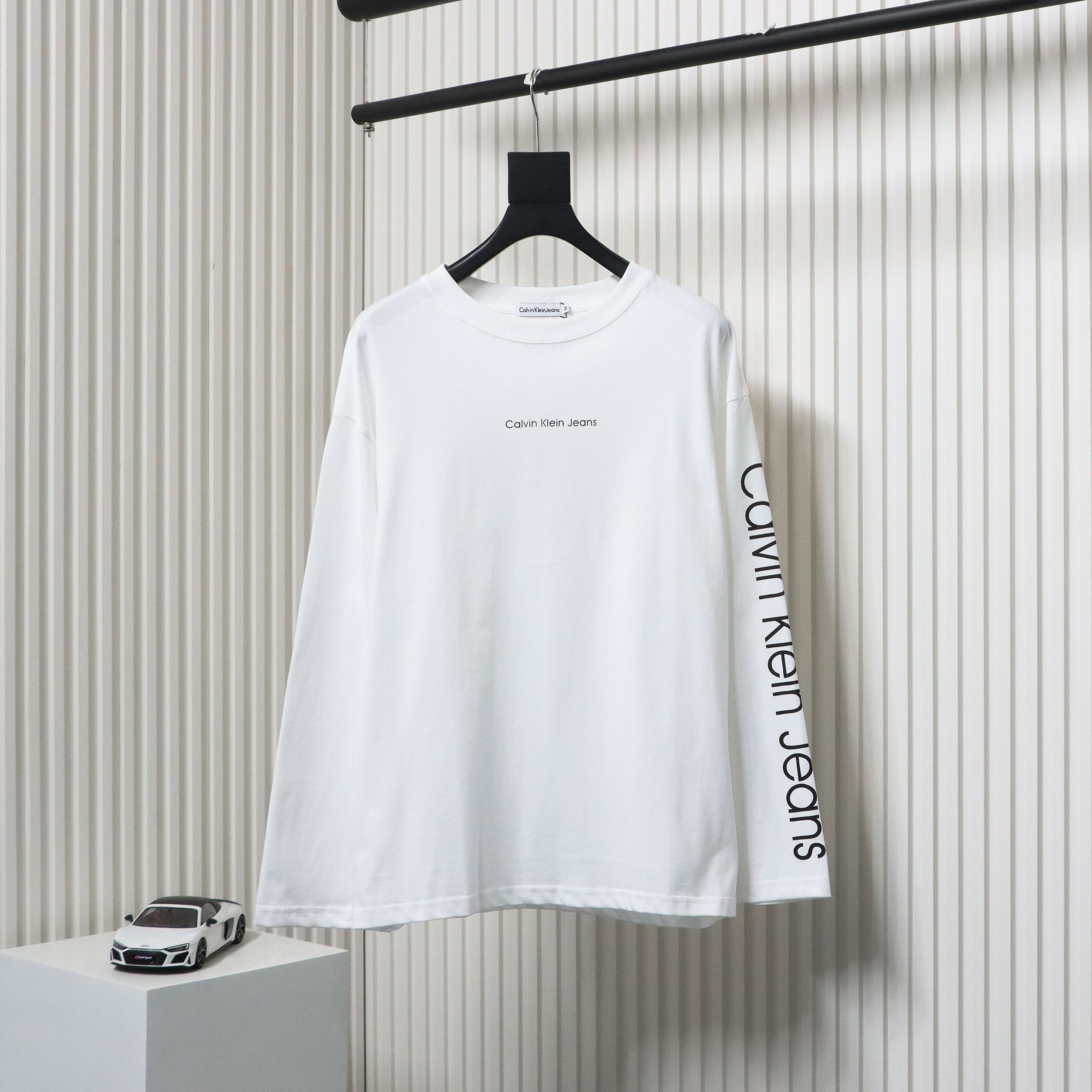 Calvin Klein Small Label Long Sleeve White