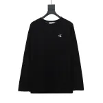 Calvin Klein Small Logo Basic Round Neck Long Sleeve Black