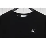 Calvin Klein Small Logo Basic Round Neck Long Sleeve Black