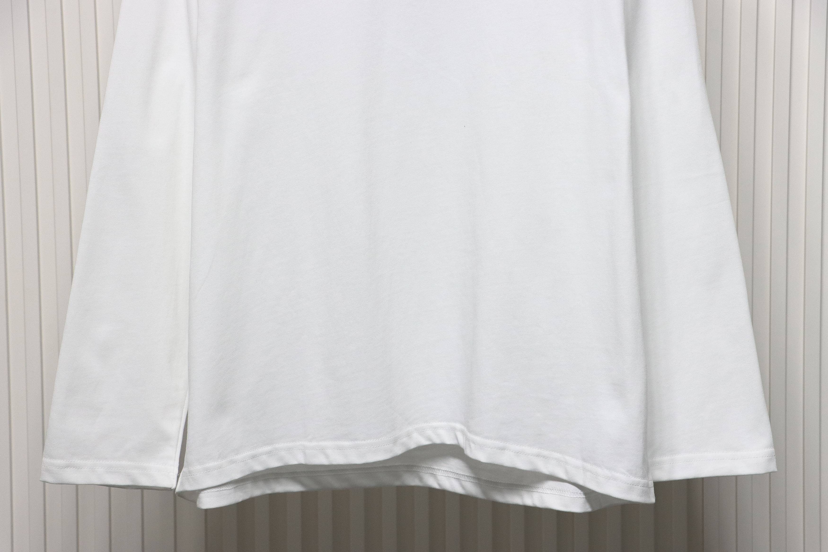 Calvin Klein Small Logo Basic Round Neck Long Sleeve White