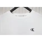 Calvin Klein Small Logo Basic Round Neck Long Sleeve White