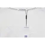 Calvin Klein Small Logo Basic Round Neck Long Sleeve White