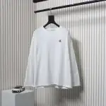 Calvin Klein Small Logo Basic Round Neck Long Sleeve White