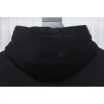 Calvin Klein Small Logo Embroidered Letters Button Hooded Hoodie Black