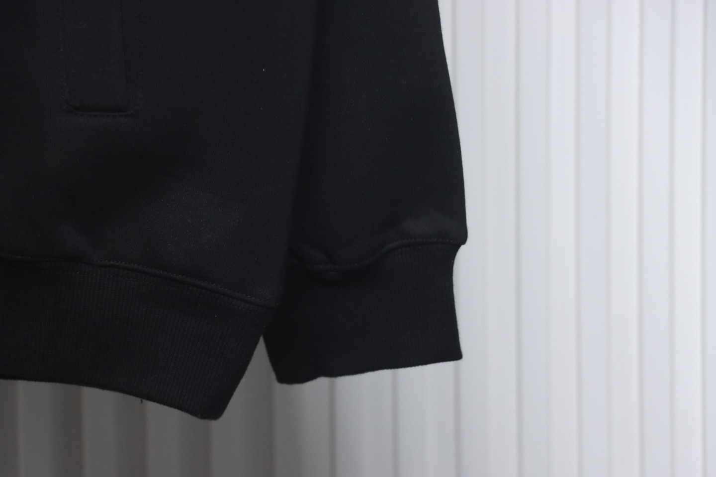 Calvin Klein Small Logo Embroidered Letters Button Hooded Hoodie Black