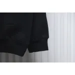 Calvin Klein Small Logo Embroidered Letters Button Hooded Hoodie Black