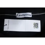 Calvin Klein Small Logo Embroidered Letters Button Hooded Hoodie Black