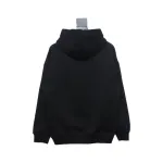 Calvin Klein Small Logo Embroidered Letters Button Hooded Hoodie Black
