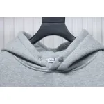 Calvin Klein Small Logo Embroidered Letters Button Hooded Hoodie Grey