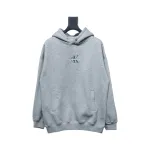 Calvin Klein Small Logo Embroidered Letters Button Hooded Hoodie Grey