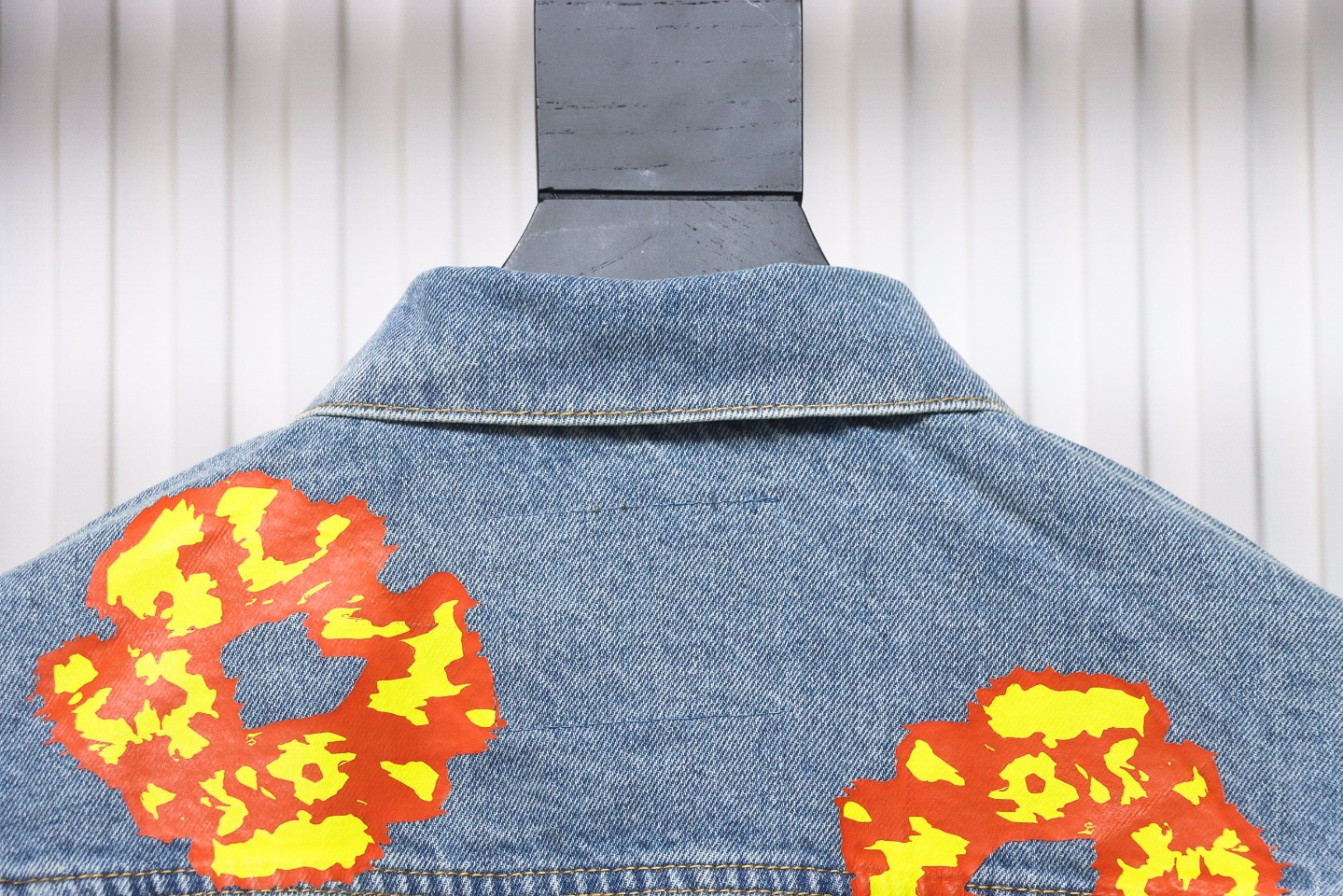 Denim Tears Washed Flame Denim Jacket Blue