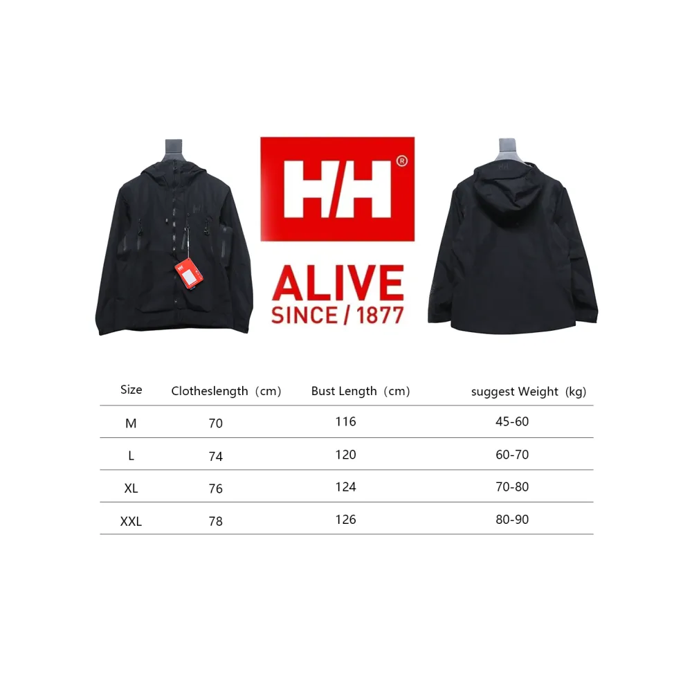Helly Hansen New Odin Hard Shell Outdoor Hooded Jacket Black