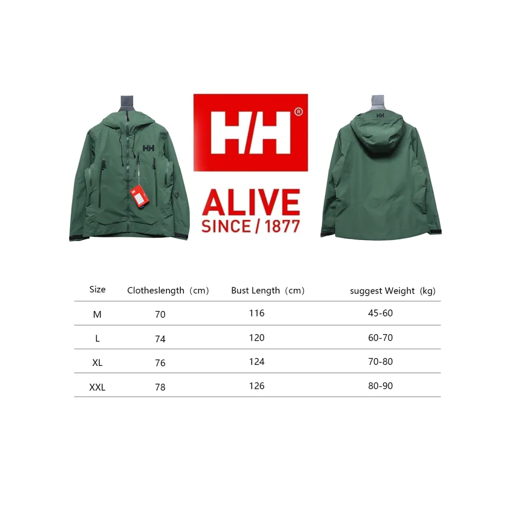 Helly Hansen New Odin Hard Shell Outdoor Hooded Jacket Green
