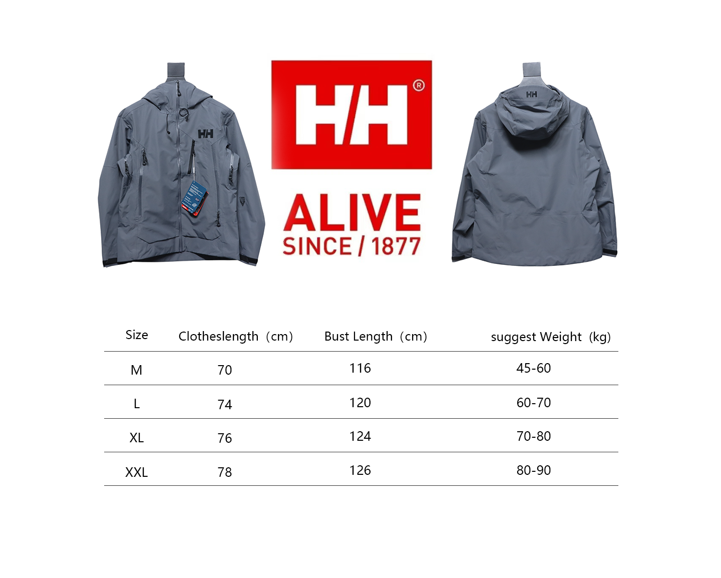 Helly Hansen New Odin Hard Shell Outdoor Hooded Jacket Grey