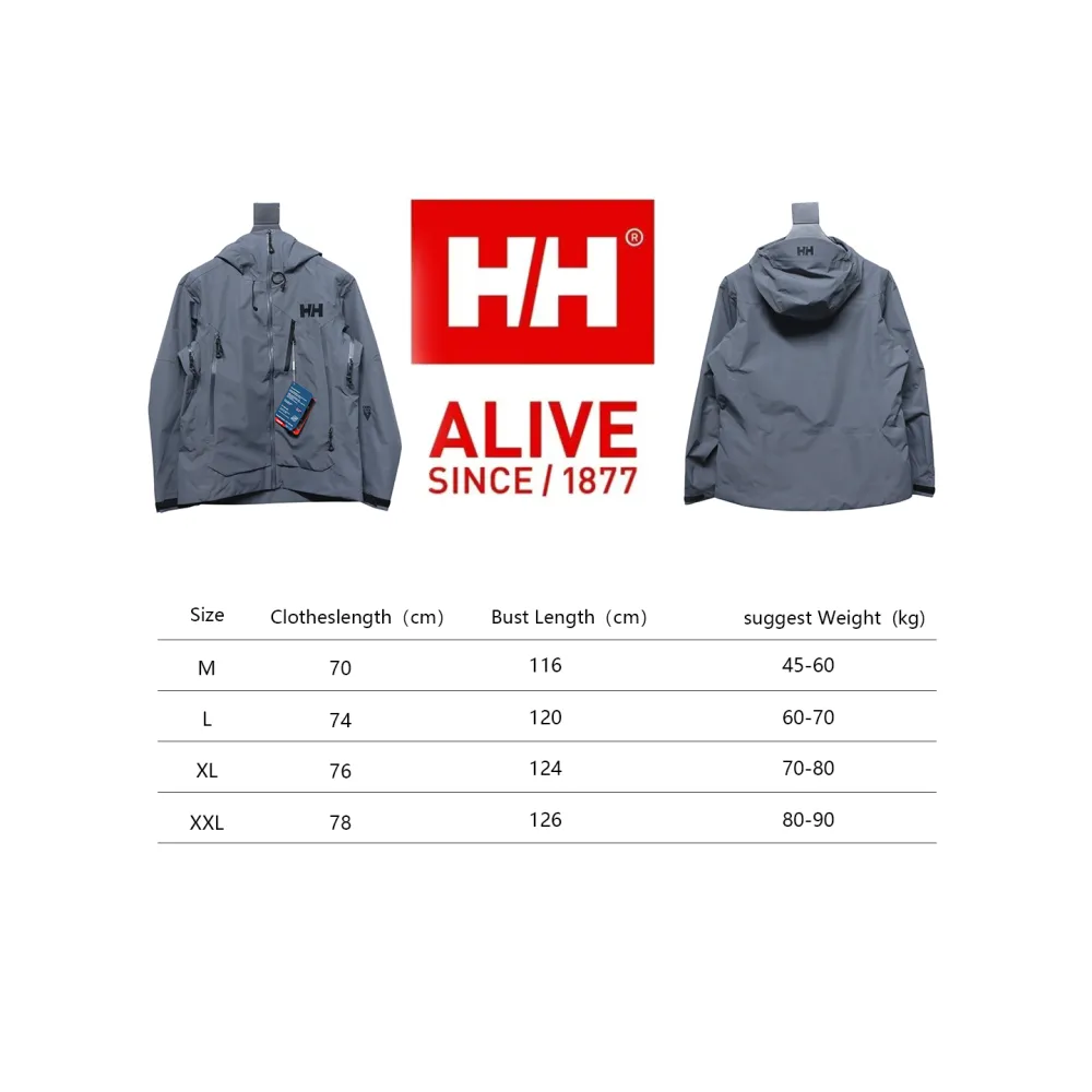 Helly Hansen New Odin Hard Shell Outdoor Hooded Jacket Grey