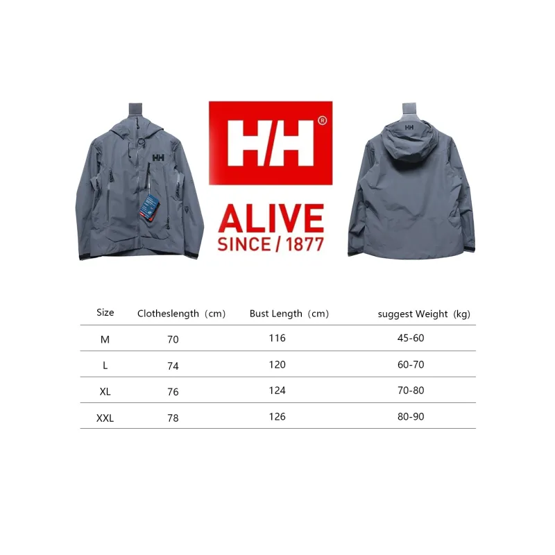 Helly Hansen New Odin Hard Shell Outdoor Hooded Jacket Grey