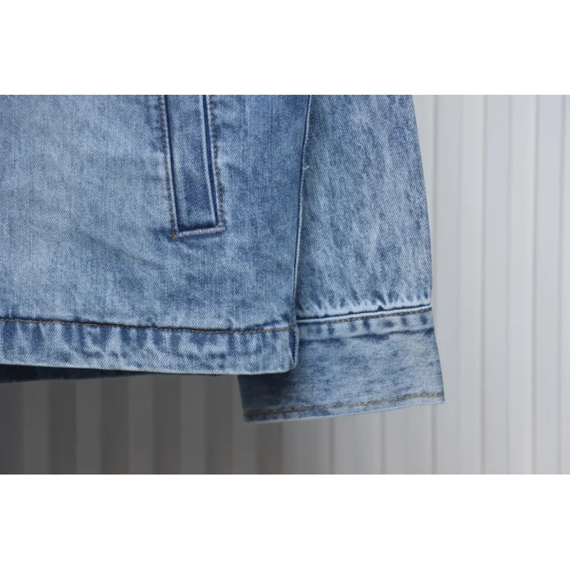 Maison Margiela 24Fw Corner Stitching Back Inverted Lettering Denim Jacket