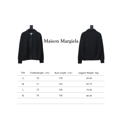 Maison Margiela 23Fw Corner Seam Leather Zipper Cardigan Sweater Black 02