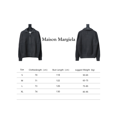 Maison Margiela 23Fw Corner Seam Leather Zipper Cardigan Sweater Grey 02